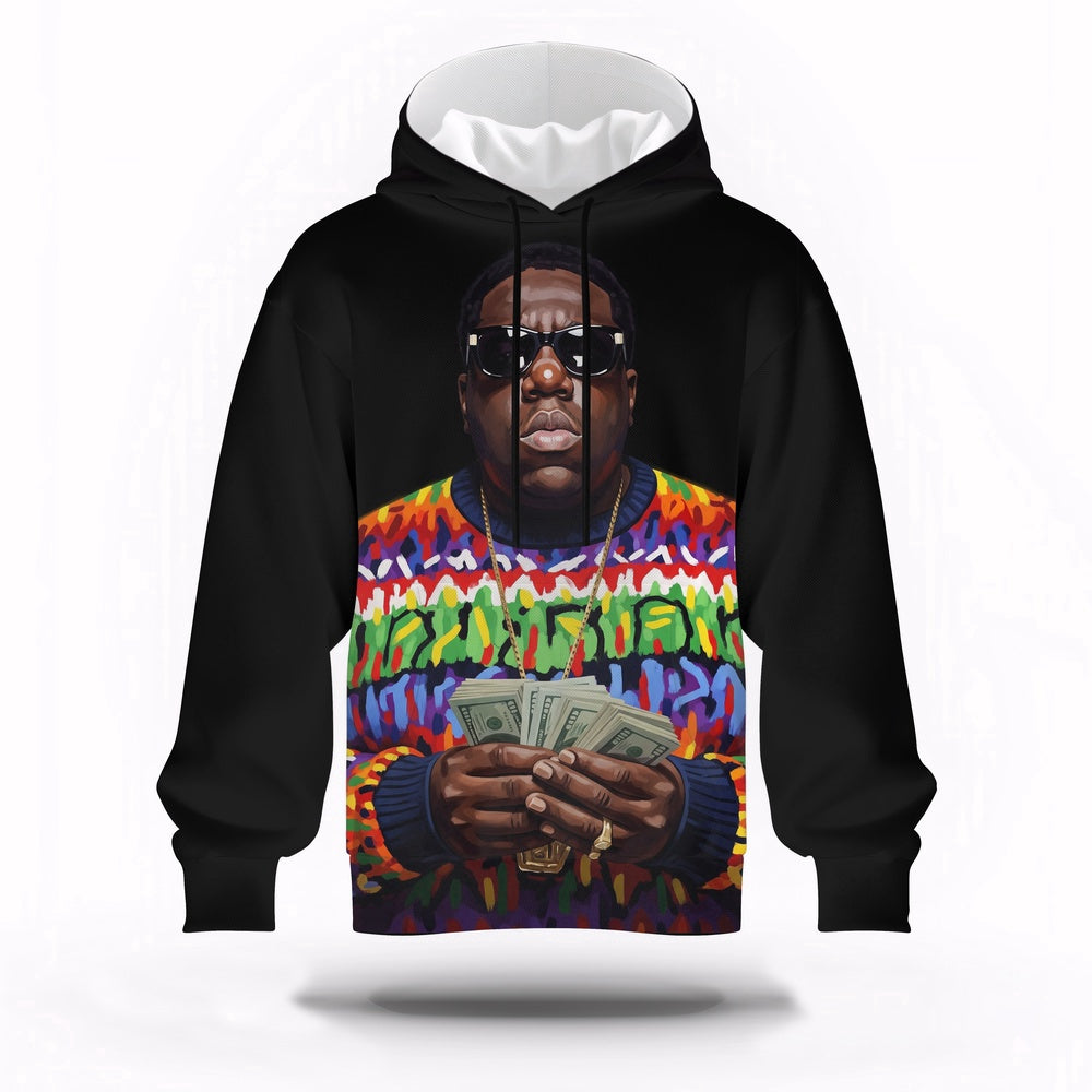 Biggie Sweater Money Hoodie, Rapper 3D Hoodie, Rap Legends Hoodie