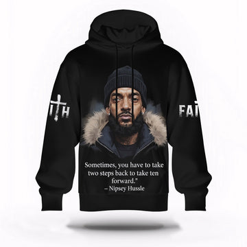 Nipsey Hussle Faith Hoodie Powerful Motivational Street Style, Rapper 3D Hoodie, Rap Legends Hoodie