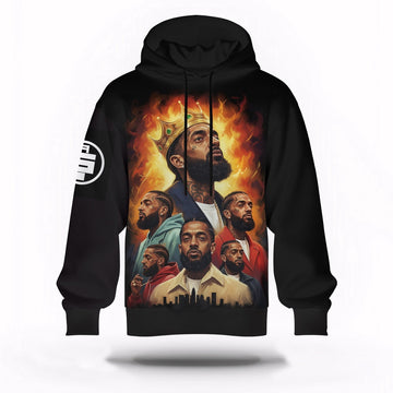Nipsey Hussle Legacy Collage Hoodie Street Culture Edition, Rapper 3D Hoodie, Rap Legends Hoodie