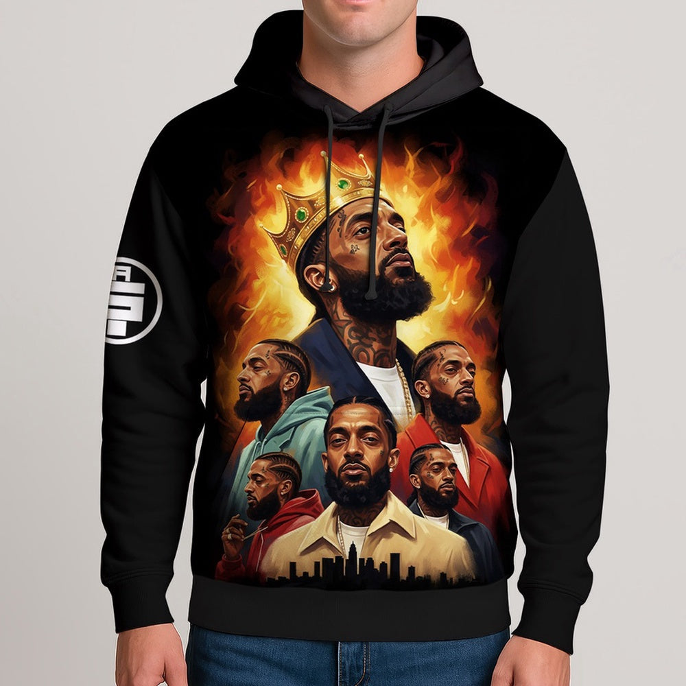 Nipsey Hussle Legacy Collage Hoodie Street Culture Edition, Rapper 3D Hoodie, Rap Legends Hoodie