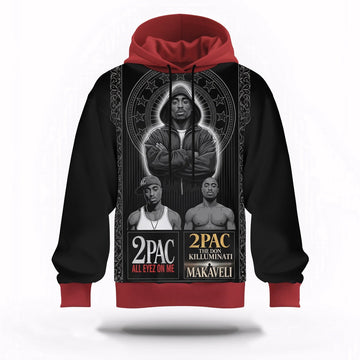 Tupac All Eyes On Me Dark Hoodie, Rapper 3D Hoodie, Rap Legends Hoodie