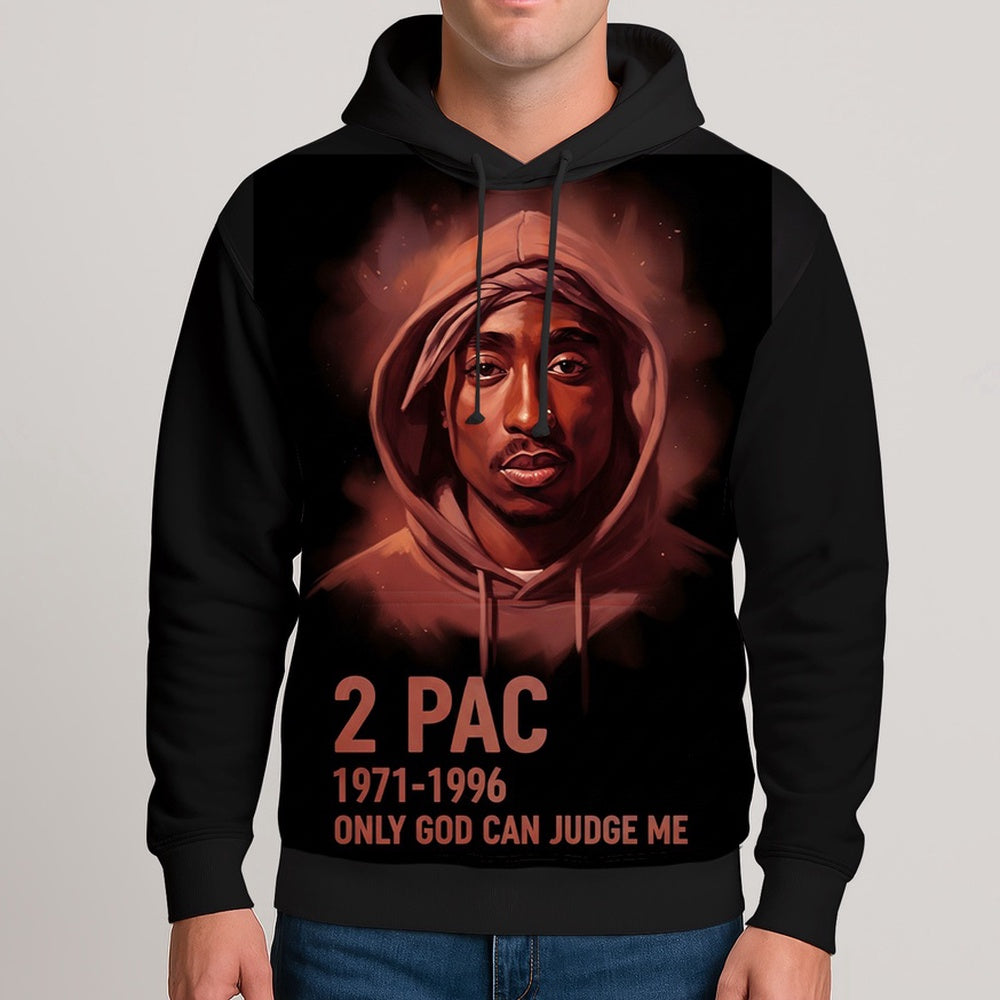 Tupac Hollywood Skyline 3D Hoodie, Rapper 3D Hoodie, Rap Legends Hoodie