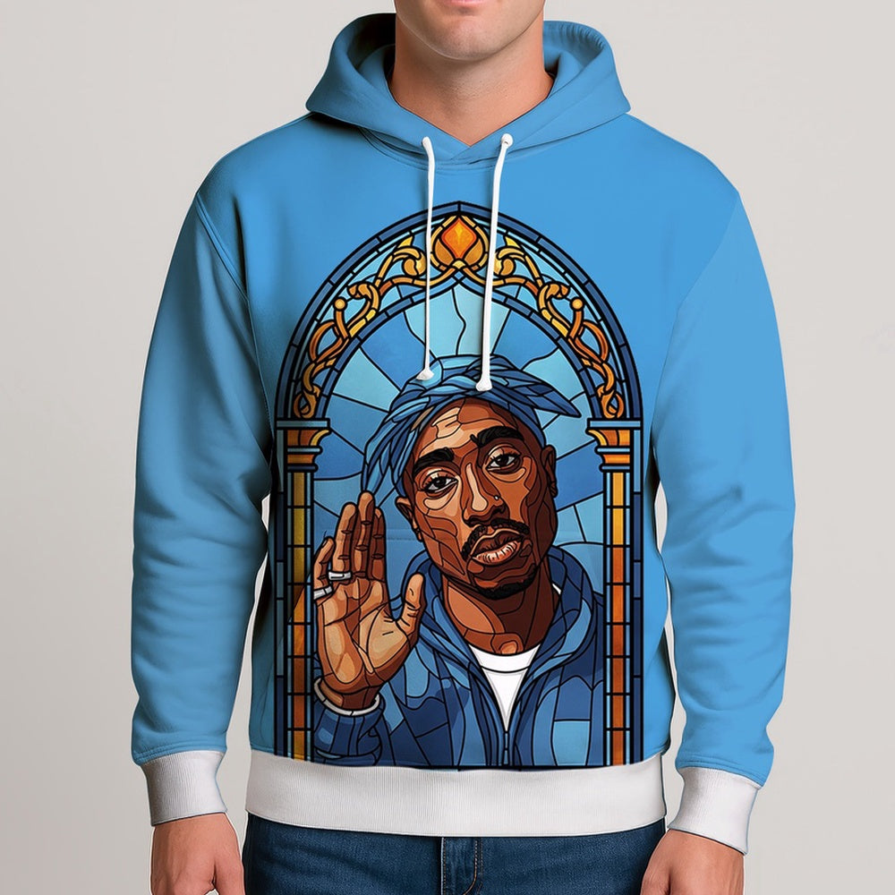Tupac Saint Blessing 3D Hoodie, Rapper 3D Hoodie, Rap Legends Hoodie