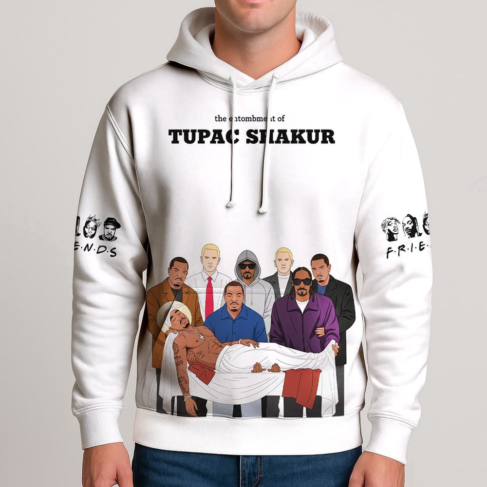 Tupac Shakur Memorial Hoodie, Rapper 3D Hoodie, Rap Legends Hoodie