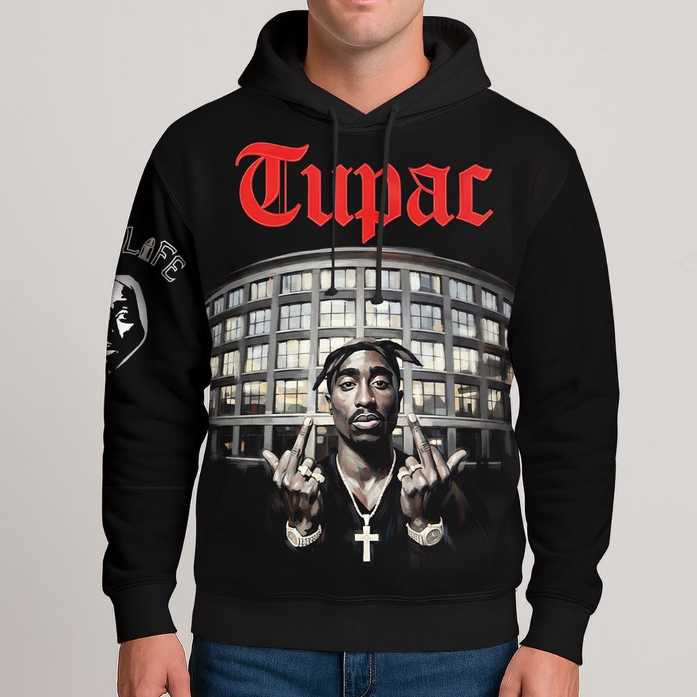 Tupac Shakur Street Legend 3D Hoodie, Rapper 3D Hoodie, Rap Legends Hoodie