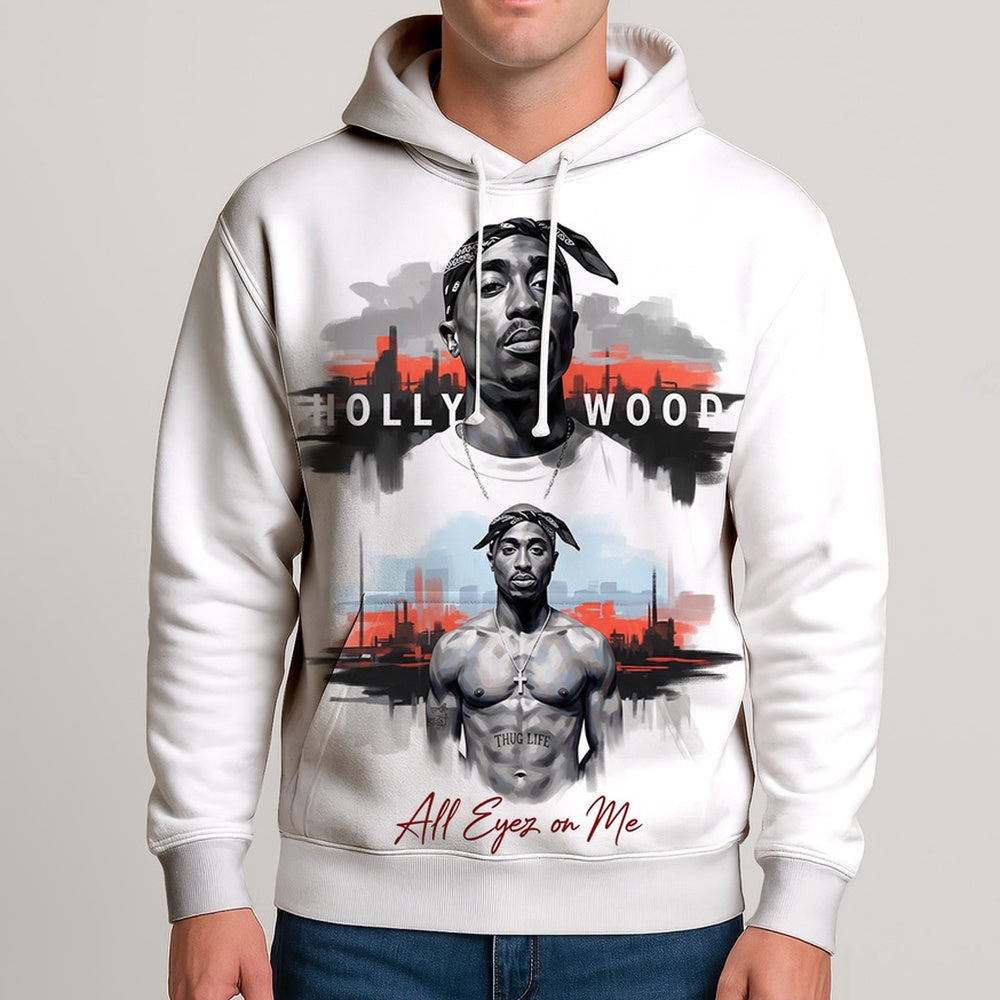 Tupac Street Legend Graffiti 3D Hoodie, Rapper 3D Hoodie, Rap Legends Hoodie