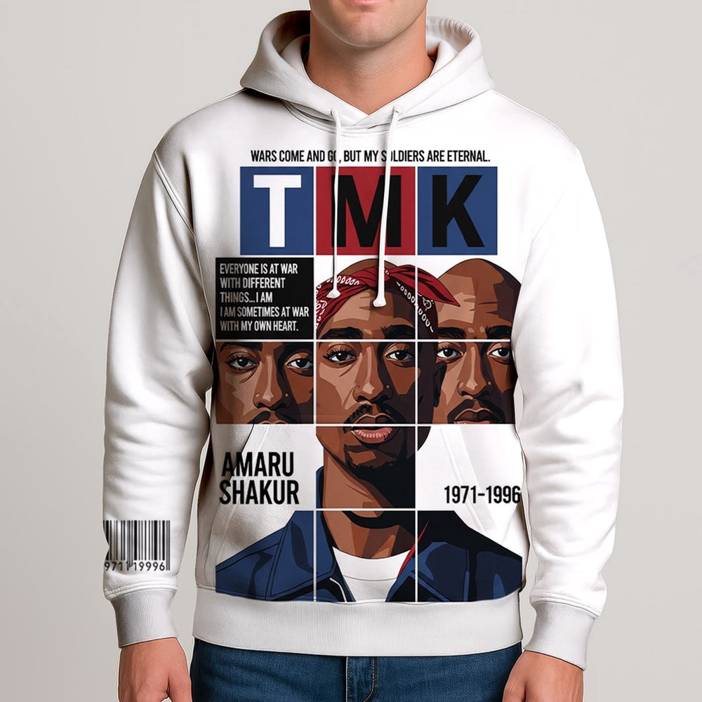 Tupac TMK Magazine Cover 3D Hoodie, Rapper 3D Hoodie, Rap Legends Hoodie