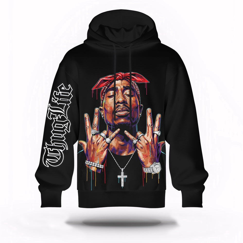 Tupac Westside Hands 3D Hoodie, Rapper 3D Hoodie, Rap Legends Hoodie