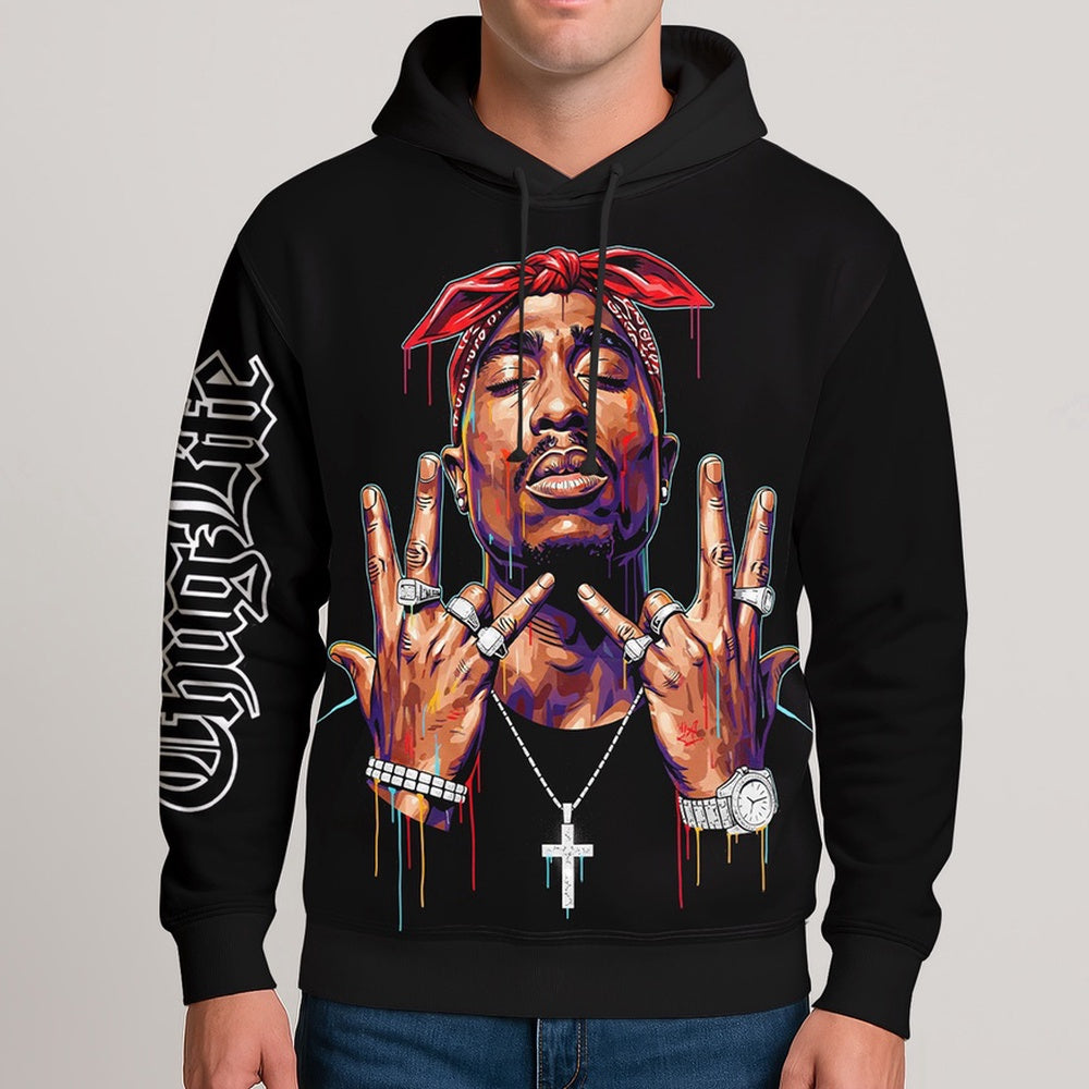 Tupac Westside Hands 3D Hoodie, Rapper 3D Hoodie, Rap Legends Hoodie