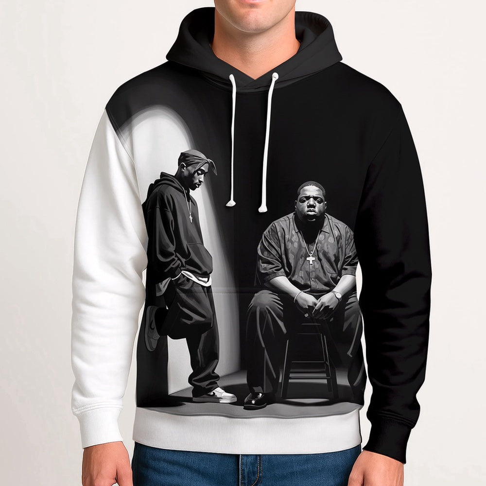 Two Legends Shadow Hoodie, Rapper 3D Hoodie, Rap Legends Hoodie